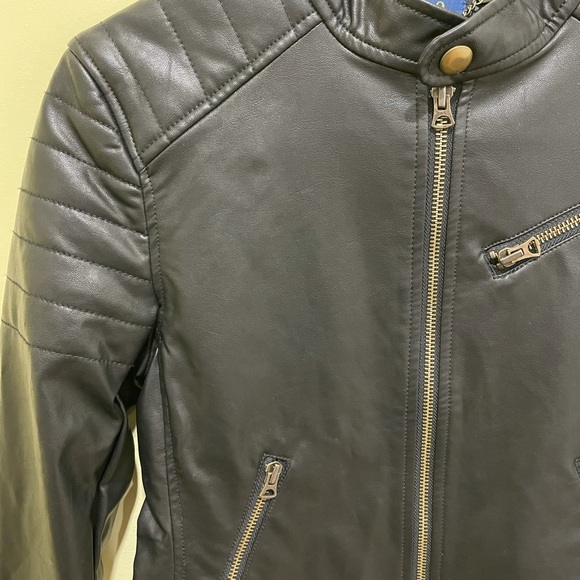 Polo faux leather jacket - Picture 2 of 11